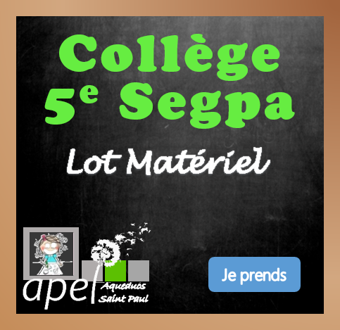 Lot Matériel Collège 5ème SEGPA