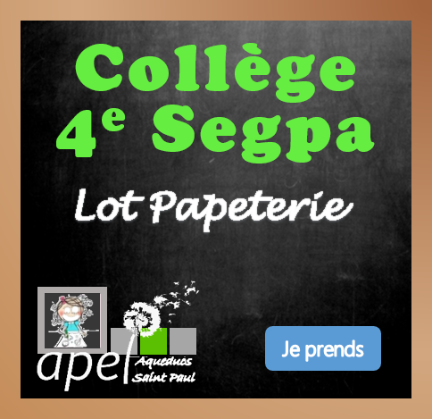 Lot Papeterie Collège 4ème SEGPA